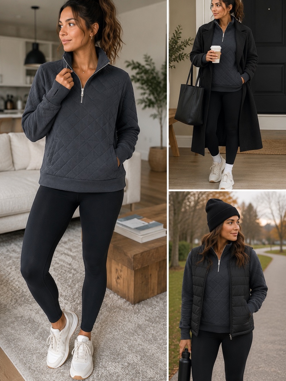 lululemon athletica Quilted Half-Zip Pullover - Navy Blue